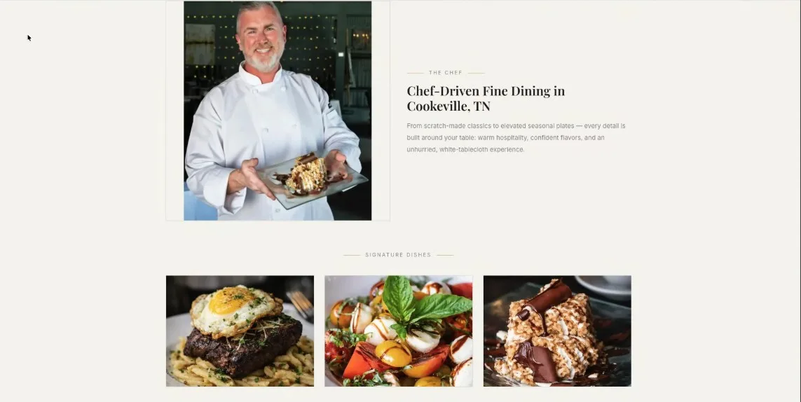 Restaurant — food menu